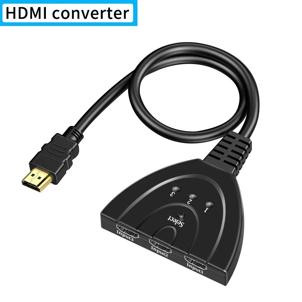 3 Port HDMI Splitter Cable 1080P Switch Switcher HUB Adapter for HDTV PS4 Xbox