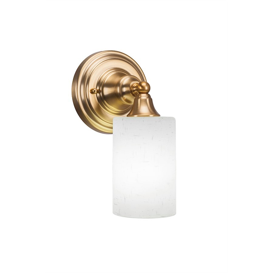 Toltec Wall Sconce, New Age Brass, 4" White Bubble Glass - 40-NAB-310