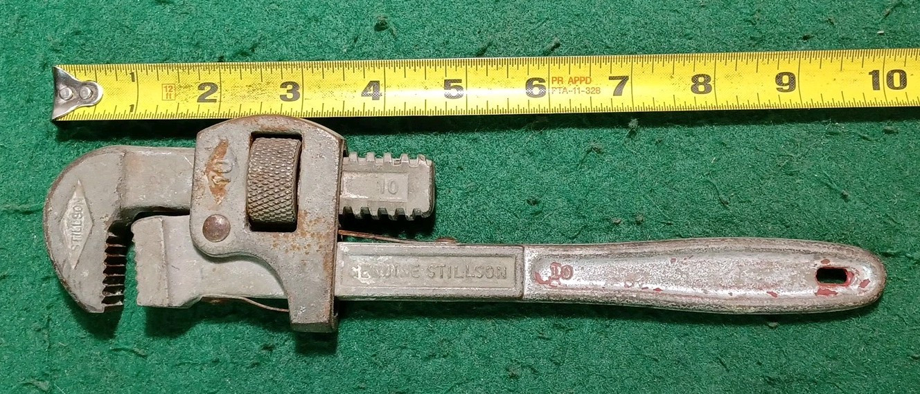 `Vtg Genuine Stillson No. 10 Pipe Wrench, Walworth Made In The U.S.A.