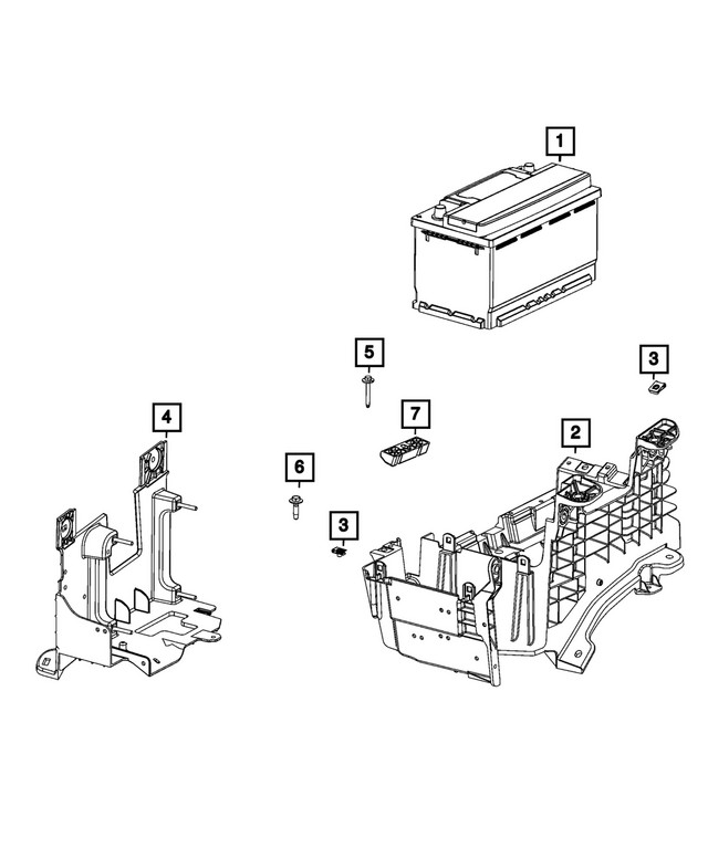 Genuine Mopar Battery Tray 68673610AA