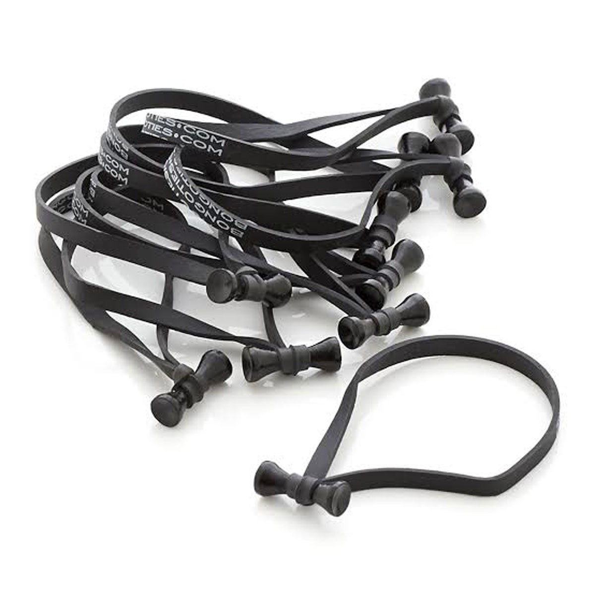 BongoTies 5" Style D Cable Tie, Obsidian, 10-Pack