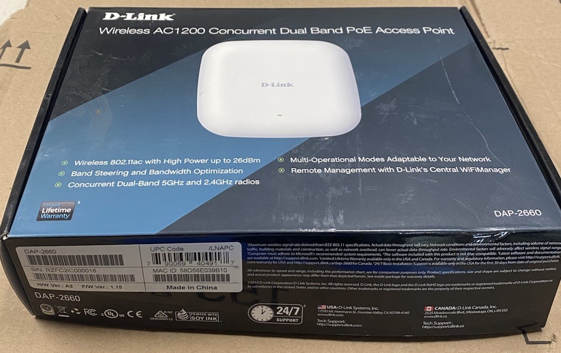 D-Link DAP-2660 Wireless AC1200 Concurrent Dual Band PoE Access Point