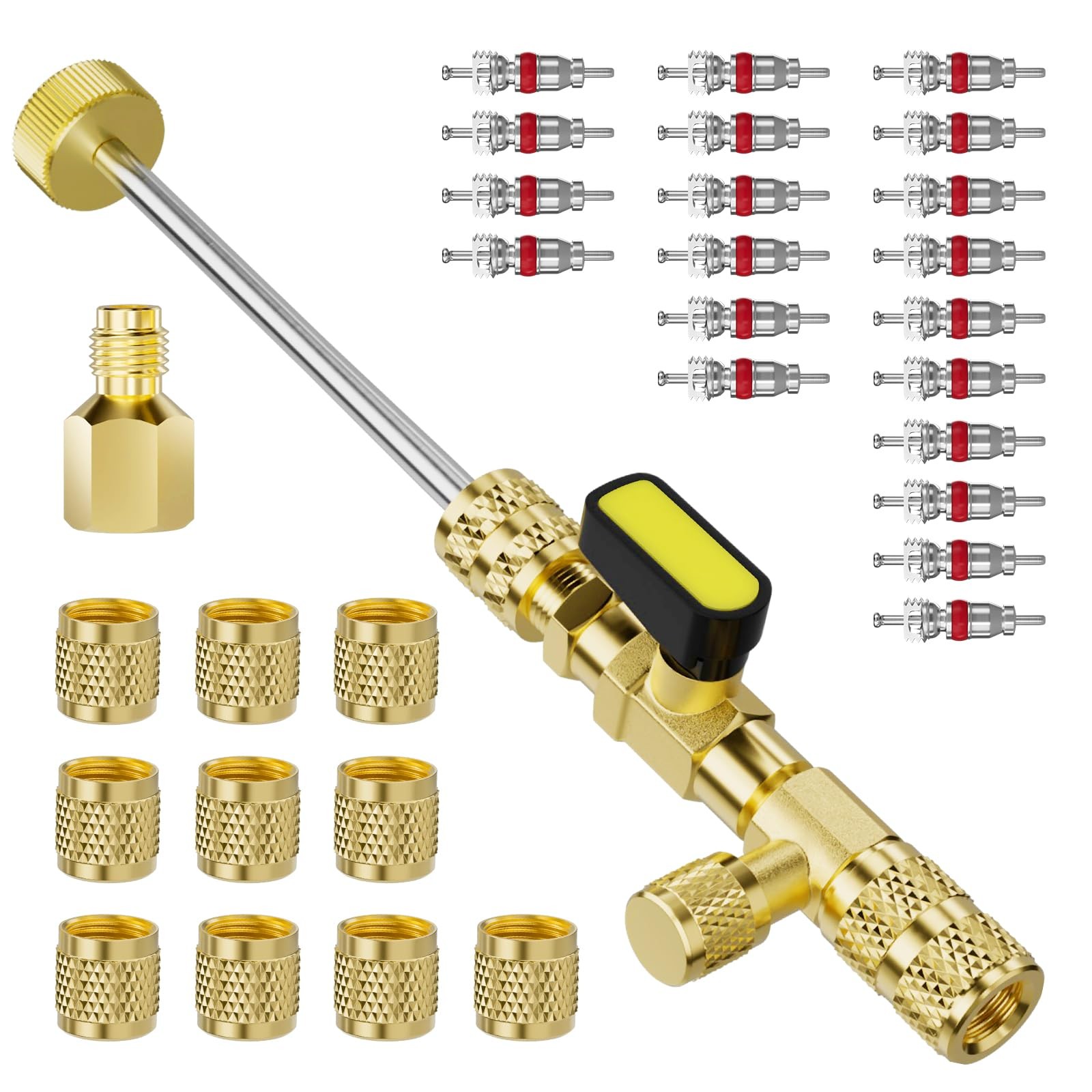 HTOMT Valve Core Remover Installer Tool 1 + 31 Accessories