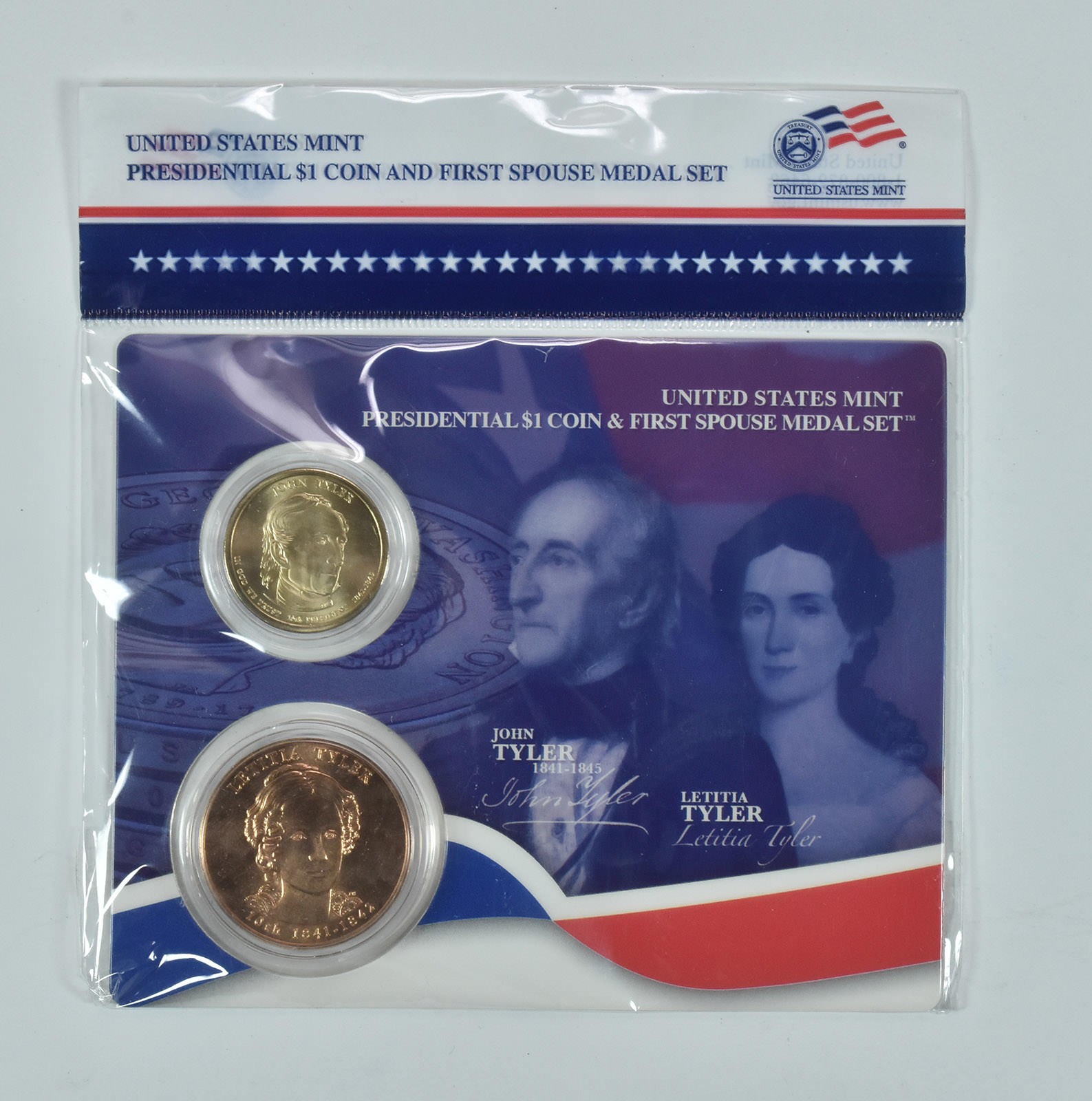 2009 Presidential $1 & First Spouse Medal Set - John & Letitia Tyler