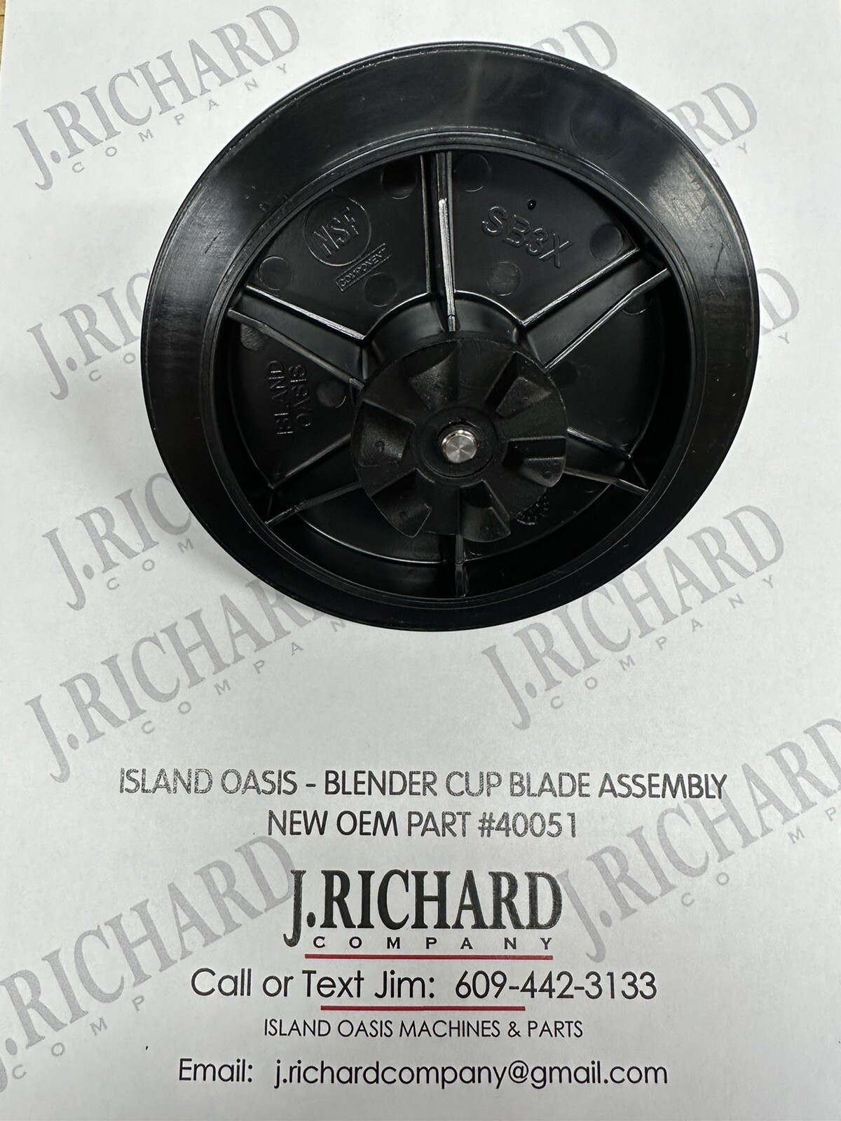 ISLAND OASIS - SB3X BLENDER CUP PITCHER BLADE ASSEMBLY - NEW. OEM PART #40051