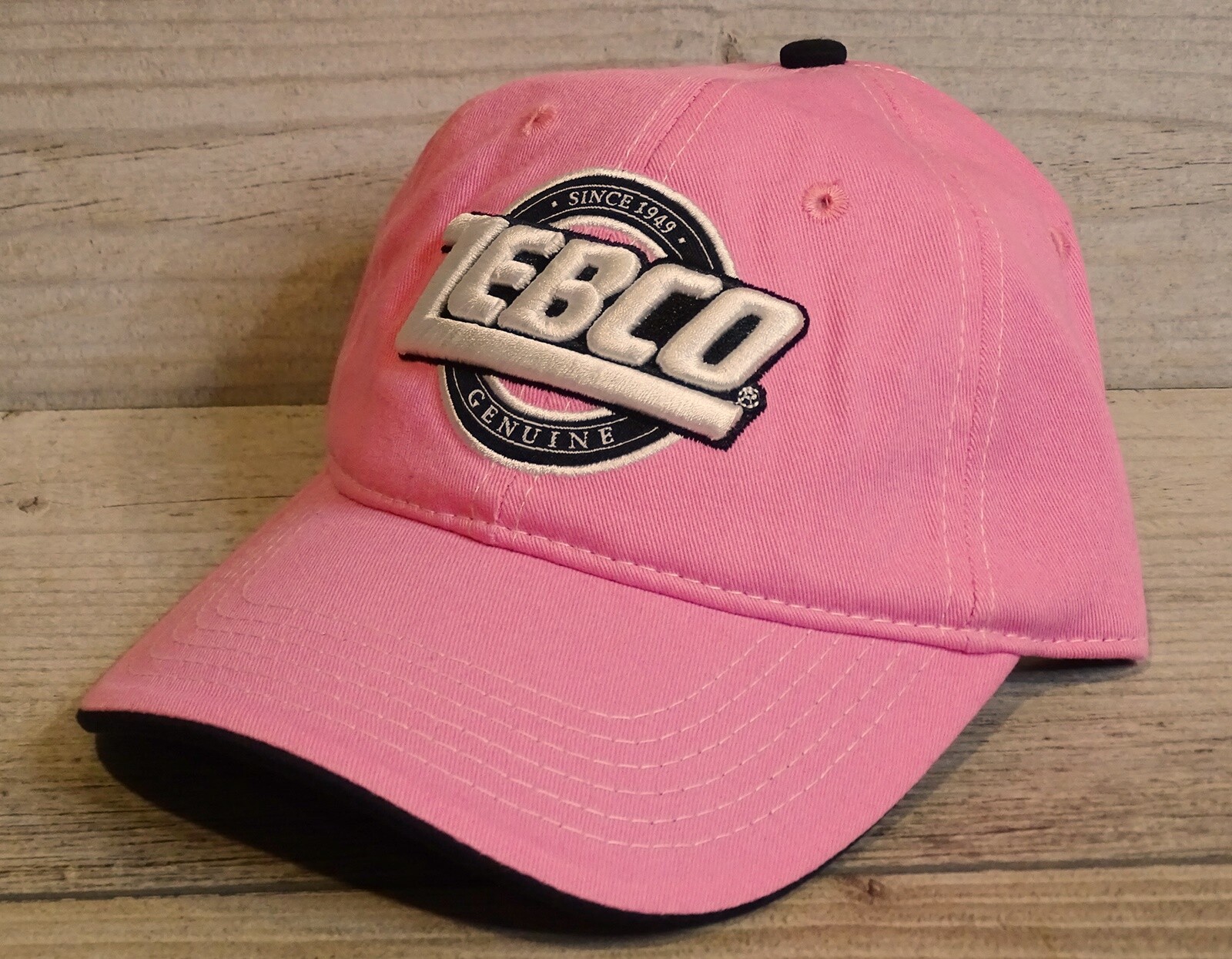 ZEBCO Genuine Fishing Reels Since 1949 Women's Pink & White Fishing Hat Cap