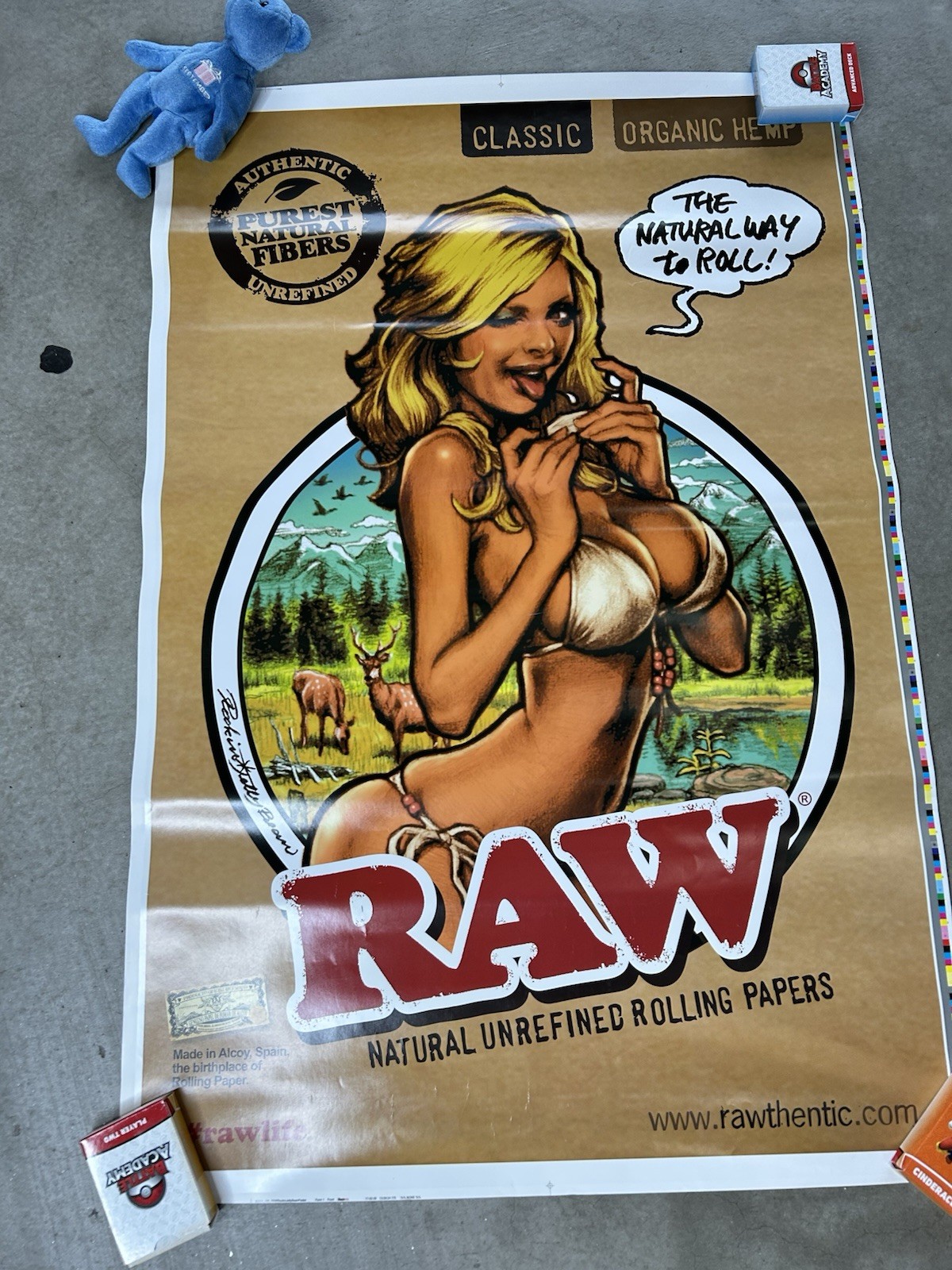 Official RAW rolling papers poster featuring exclusive Artwork