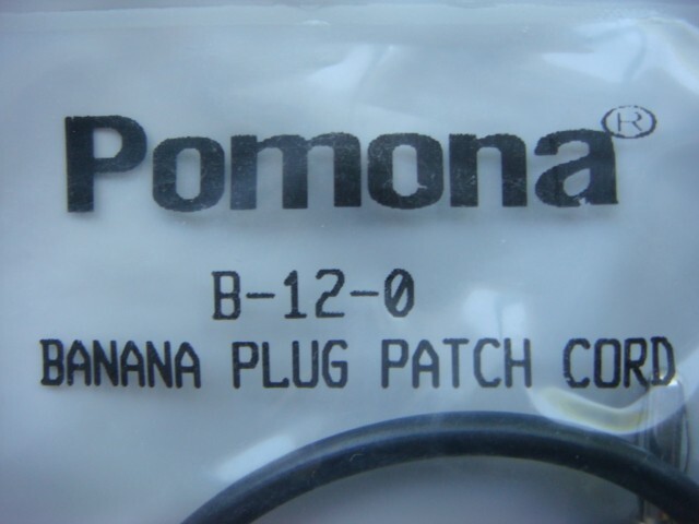 LOT of THREE (3) 12" POMONA (18 AWG) BANANA Cables B-12-0 --  New & Unused