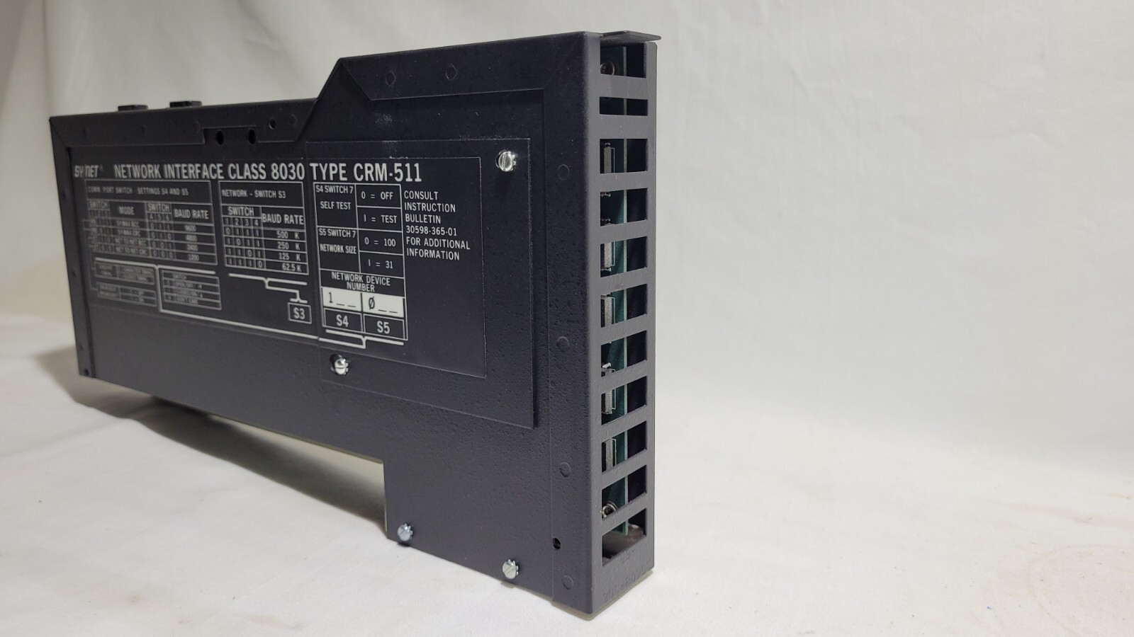 SQUARE D SY/MAX NETWORK INTERFACE MODULE CLASS 8030 TYPE CRM-511 Good Condition