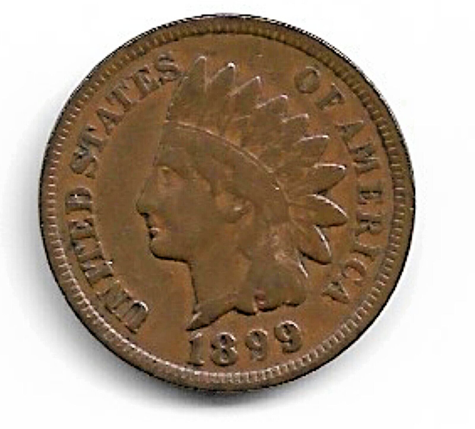 1899 Indian Cent : Very Fine  VF