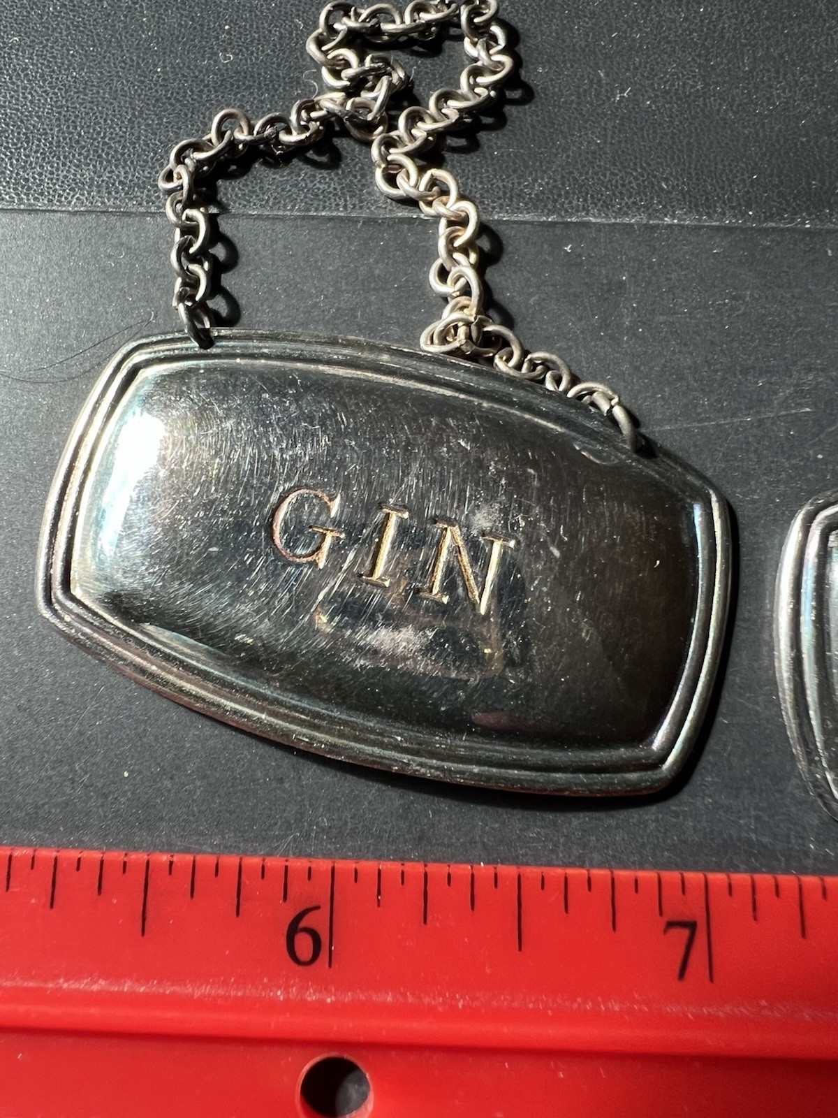 Four Vintage Liquor Bottle Nameplates
