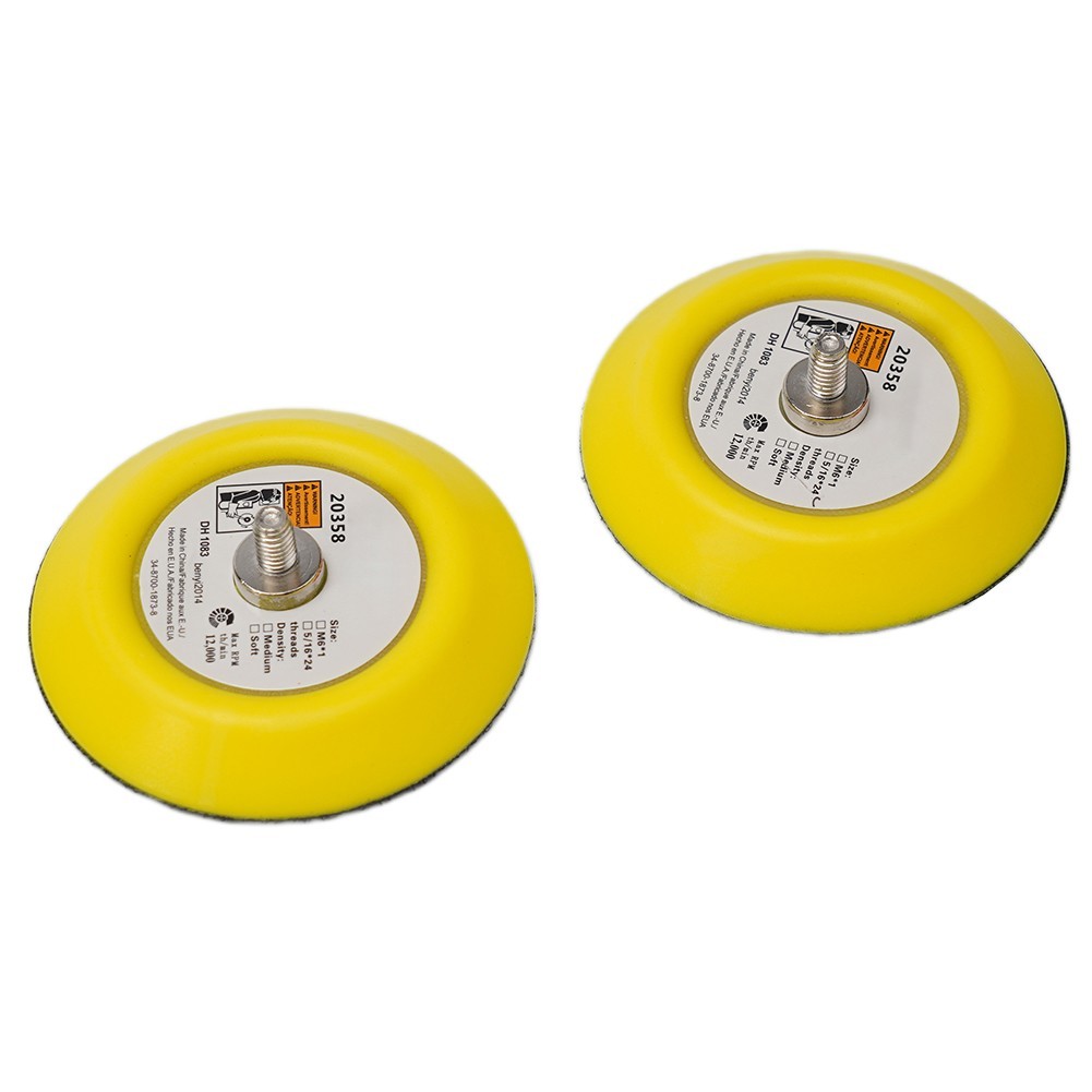 Pack Of 2 Sanding / Backing Pads Hook&Loop M6 Thread For Air Sander Polishing A