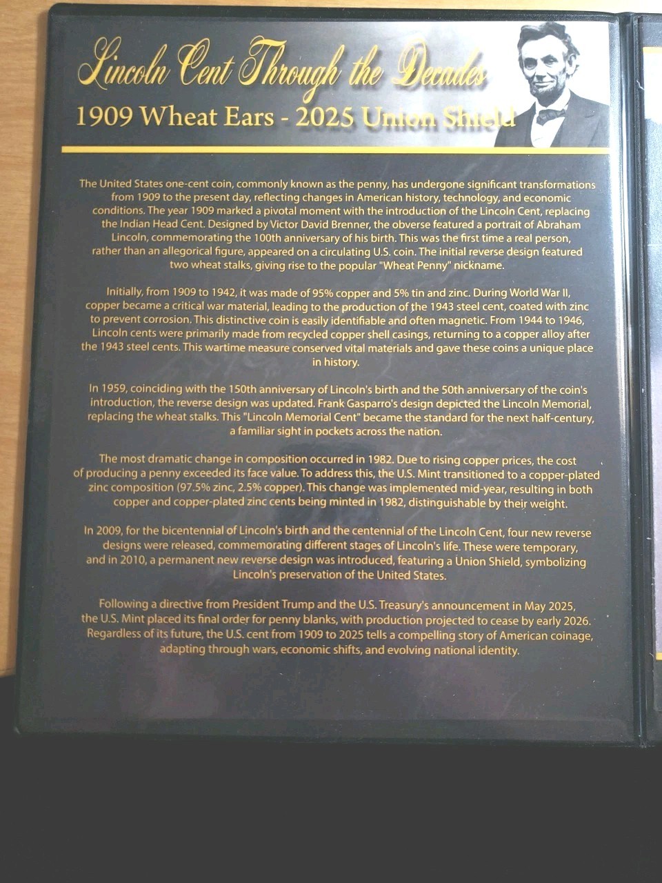 END OF AN ERA  Album- The LAST Penny: 1909-2025 Lincoln Cent Through the Decades