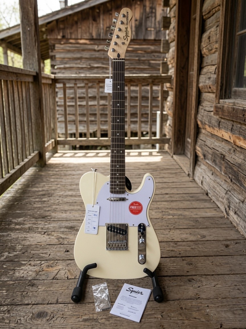 Genuine! Fender Squier Affinity TELE Olympic White Telecaster Electric Guitar
