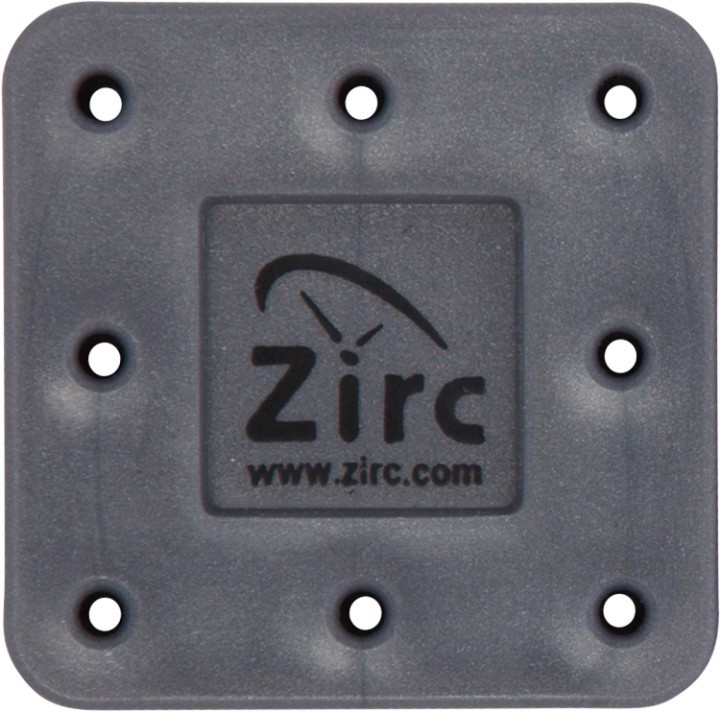Zirc 8 Hole Gray, Magnetic Bur Block with Microban. Autoclavable/Chemiclavable