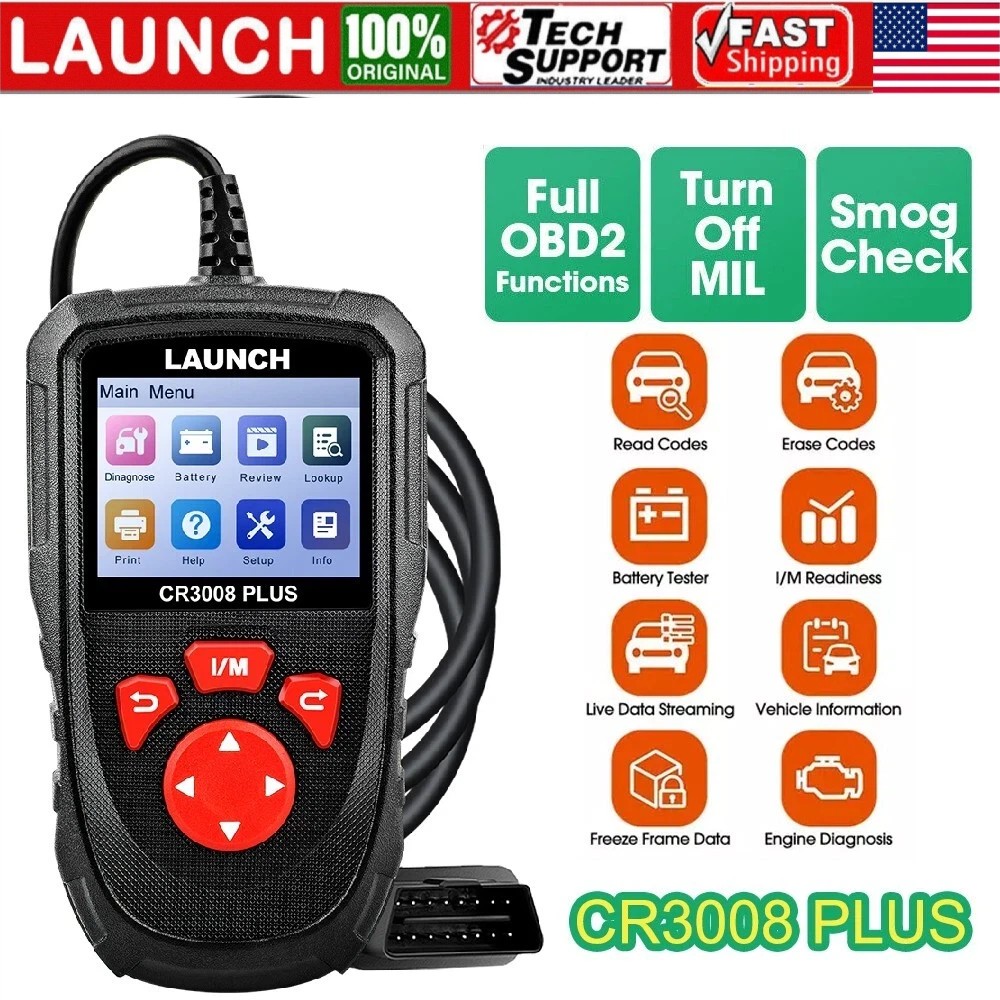 LAUNCH CR3008 PLUS OBD2 Car Diagnostic Battery Load Tester Engine Light Check