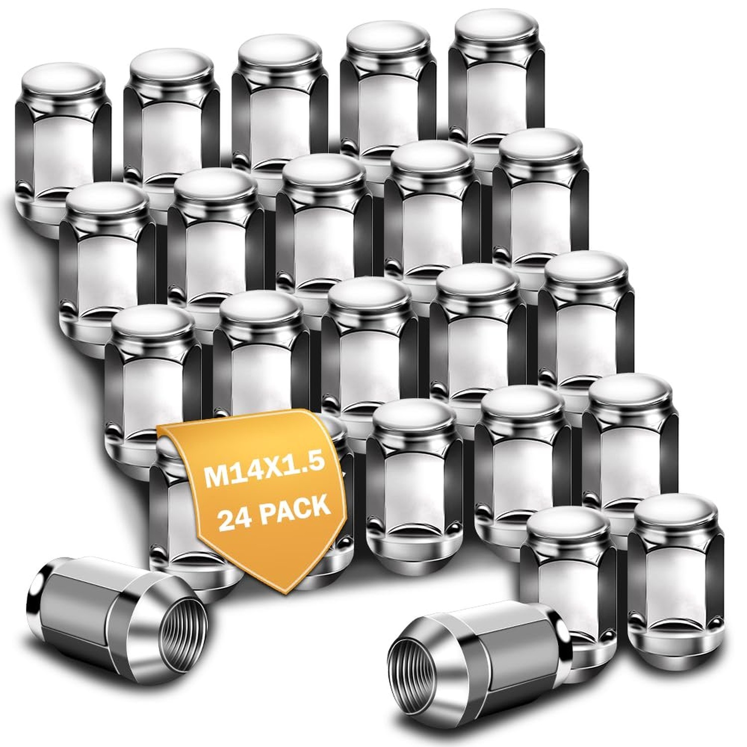 M14x1.5 Lug Nuts Replacement for Ford F150 Heavy Duty Silverado GMC Aftermark...