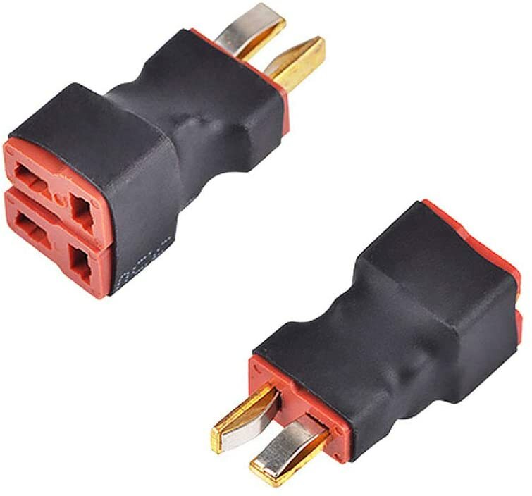 2PCS Deans Style T Plug Parallel Connector 1 Male to 2 Female Wireless RC LiPo
