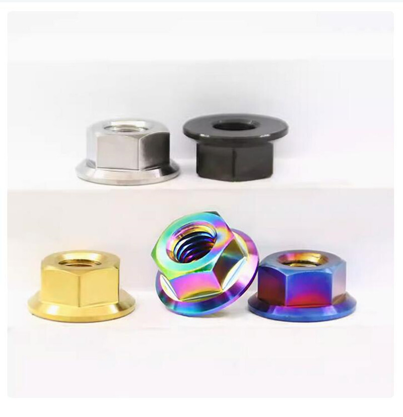 Titanium Nut Flange Hex Alloy Nut M5 M6 M8 M10 M12 M14 M16 Bolt Fastener