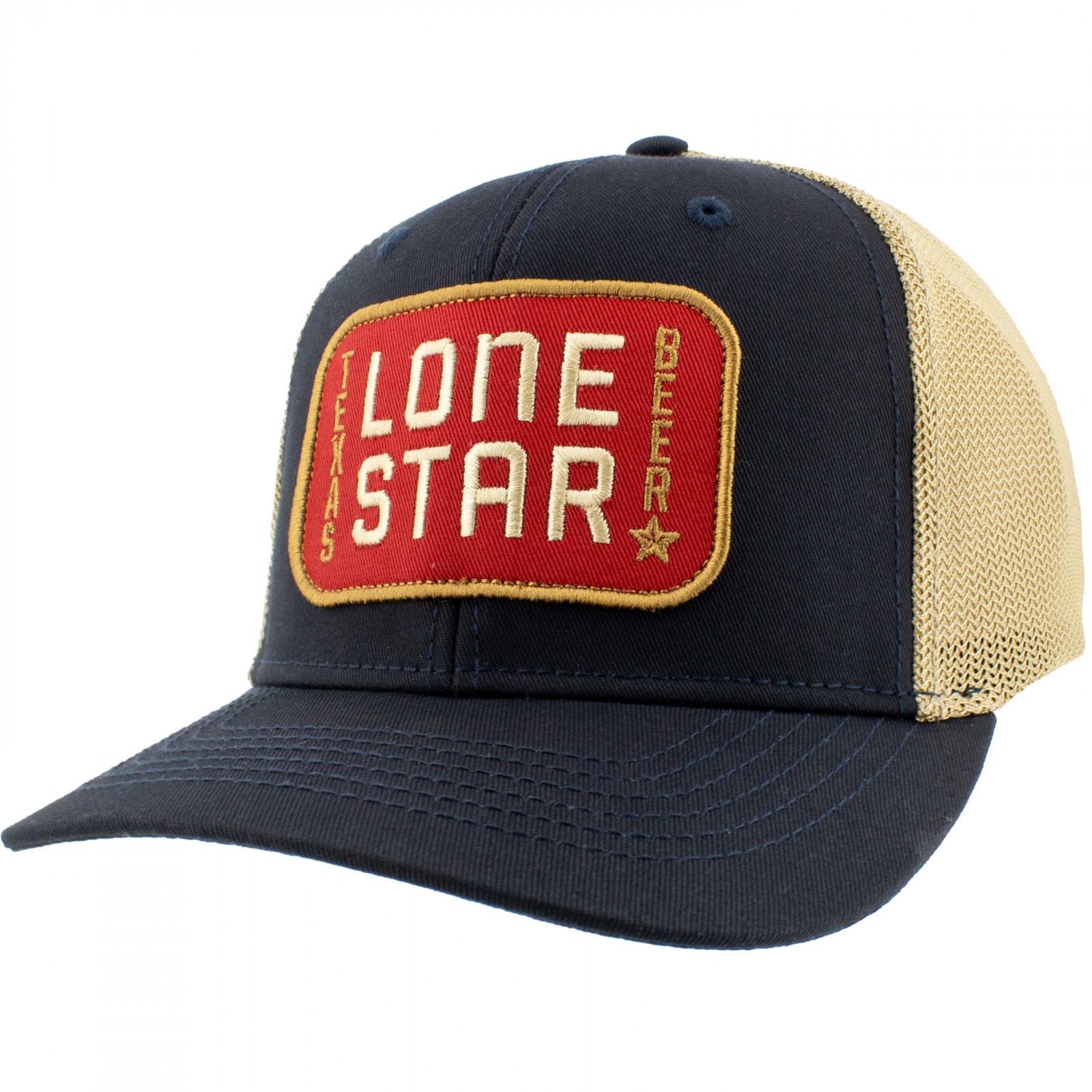 Lone Star Texas Beer Embroidered Twill Patch Adjustable Hat Black