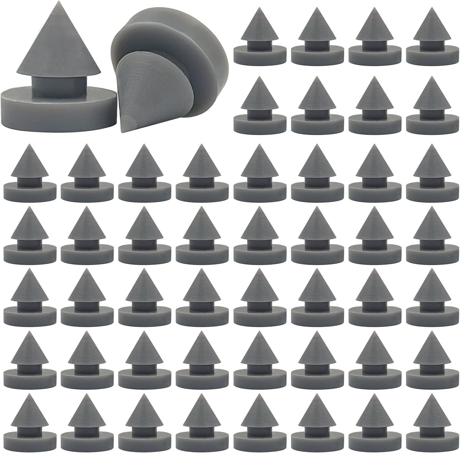 50 Pcs Rubber Door Silencer 1/2 Inch Diameter Anti Collision for Door Frame