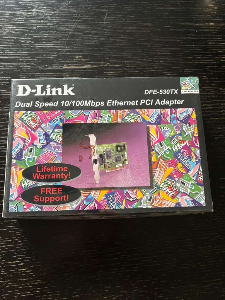 NEW D-Link DFE-530TX PCI Ethernet Card 10/100 LAN Adapter Windows XP 98 Legacy
