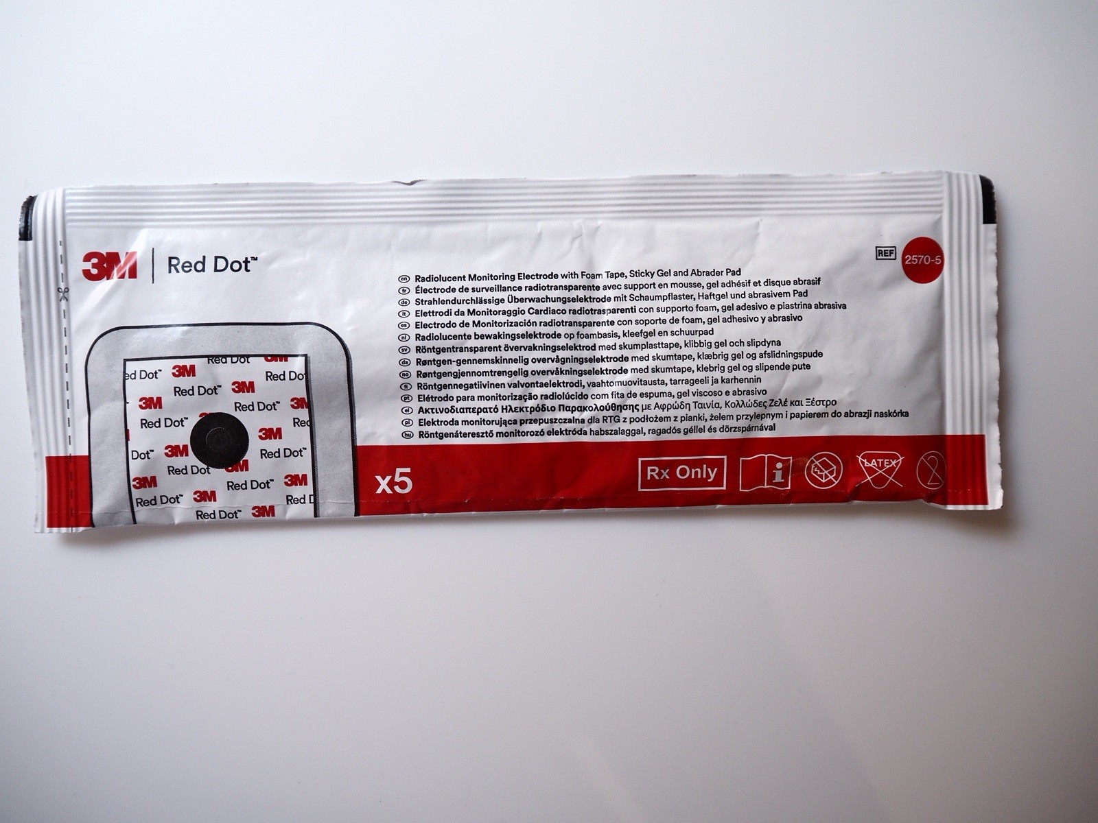 3M Red Dot 2570 EKG Snap Electrode Monitoring Radiolucent - lot of 3
