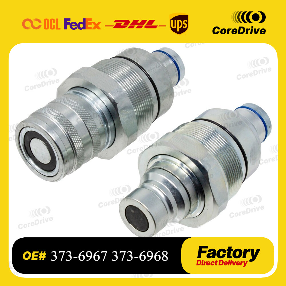 373-6967 373-6968, Male Female Flat Face Coupler Kit Compatible With GA#erpillar