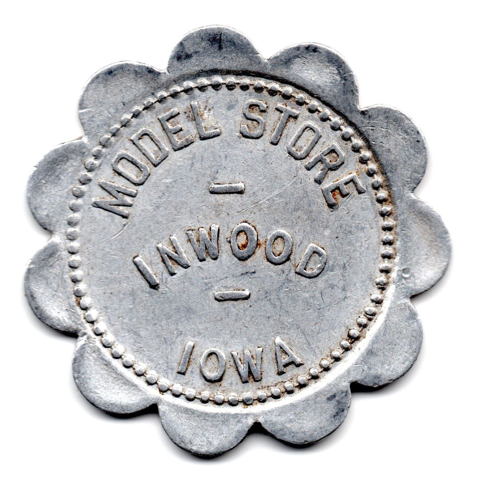 MODEL STORE • GOOD FOR 50¢ IN MERCHANDISE • INWOOD, IOWA, IA. • TC-138197