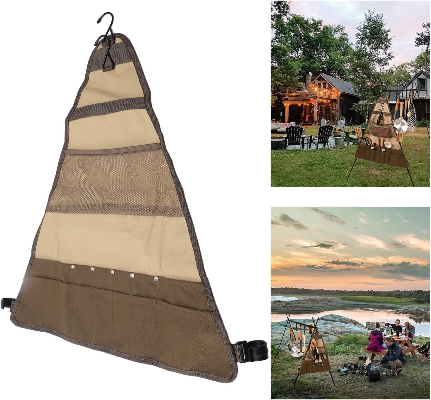 Multi-functional Camping Tableware Storage Bag Canvas