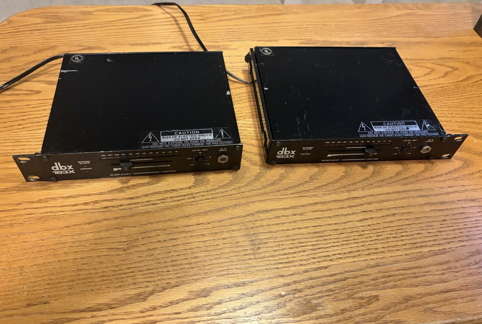 Pair of DBX 163X Over Easy Compressor/Limiters