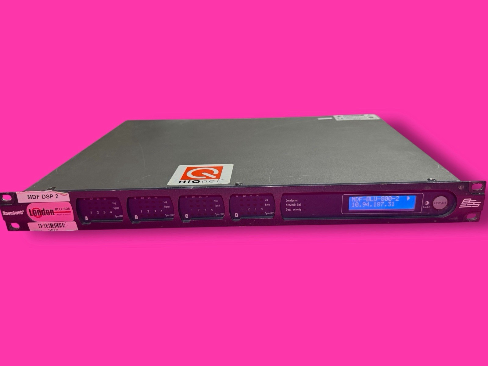 BSS Sound web London BLU 800 Signal Processor BLU link Cobra Net #A