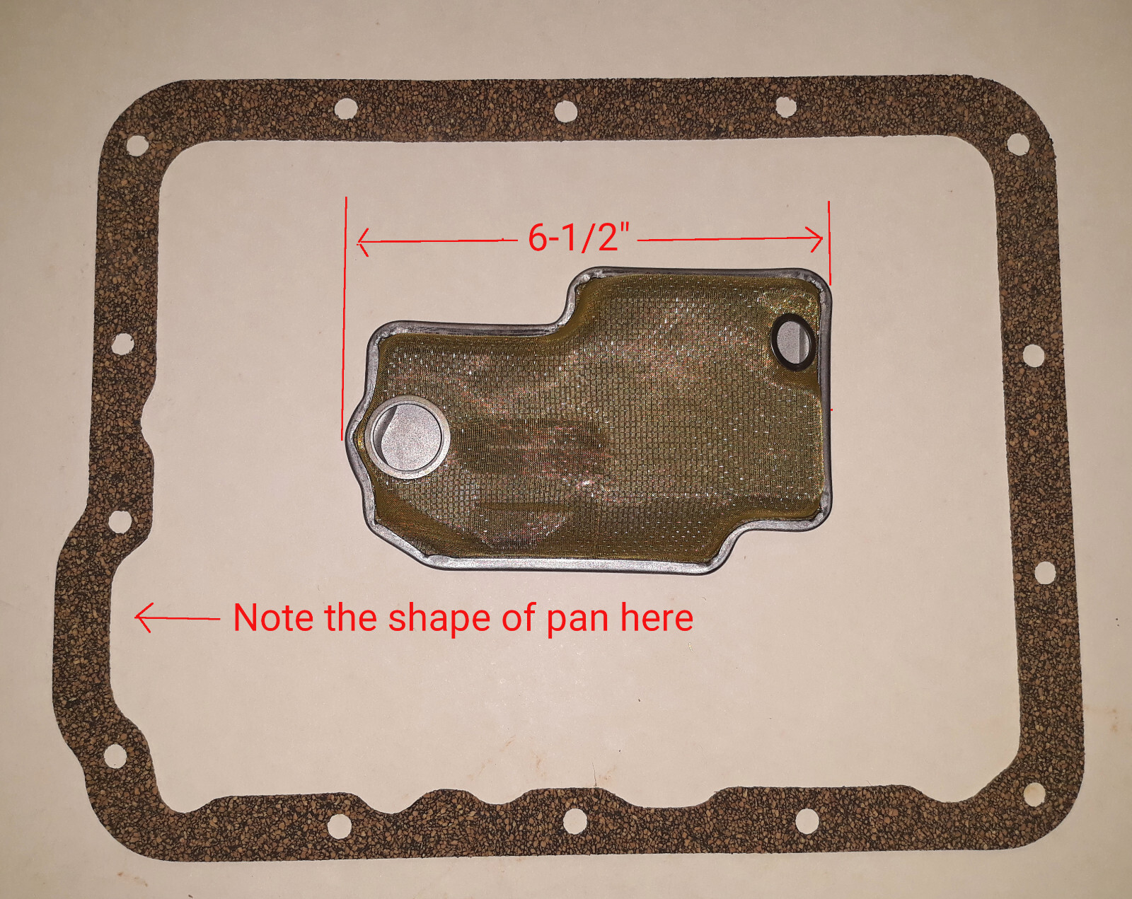 FORD TRANSMISSION FILTER & GASKET KIT, FITS 1955-57 MEDIUM CASE FORDOMATIC