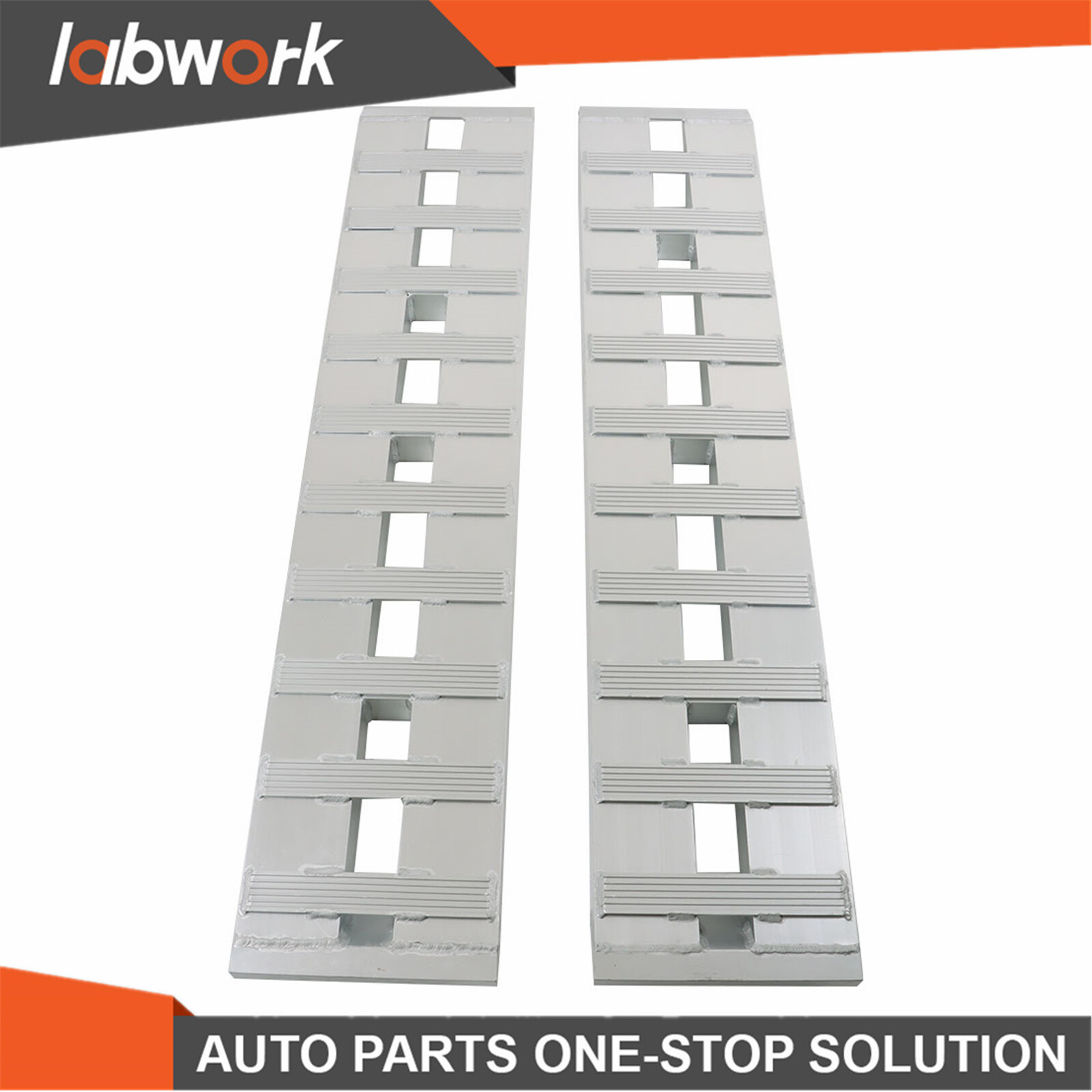 Labwork 6500Lbs 60''x12'' Aluminum Ramps Car Trailer Truck Ramps Hook End 2Pcs