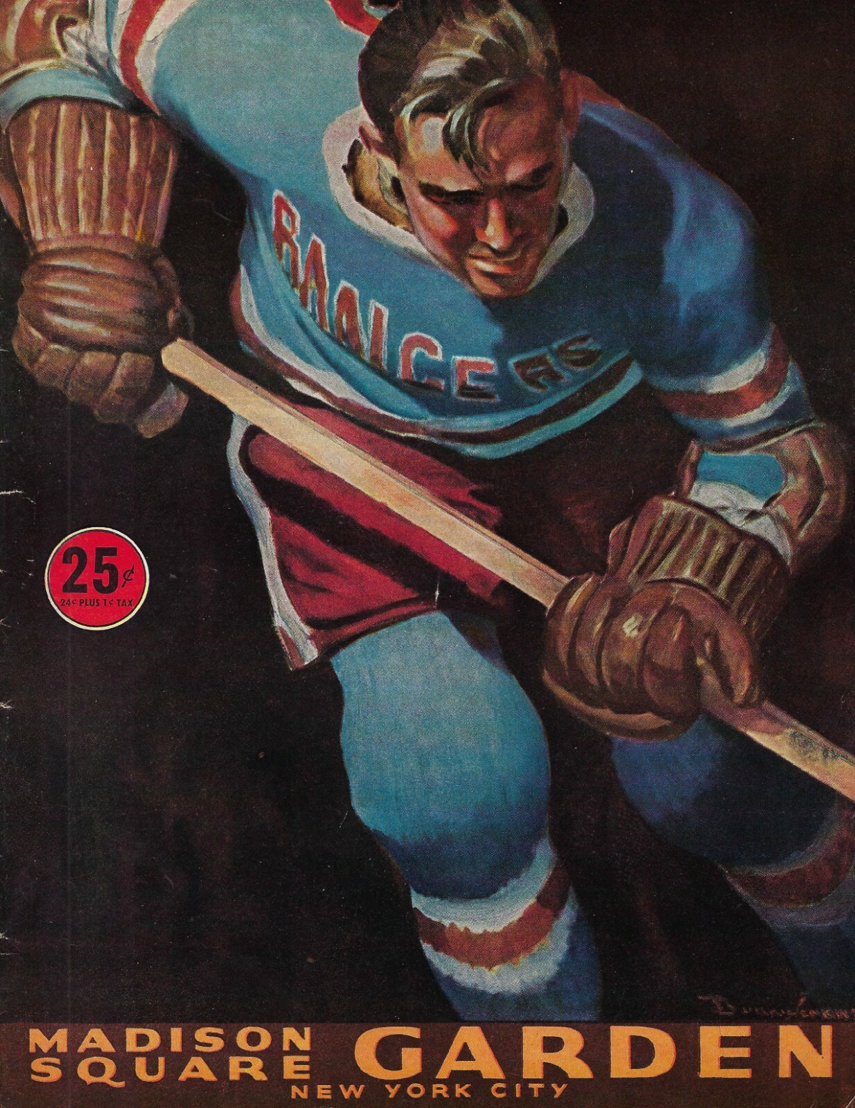 1956 2/22 hockey program Toronto Maple Leafs New York Rangers w/ ticket &summary