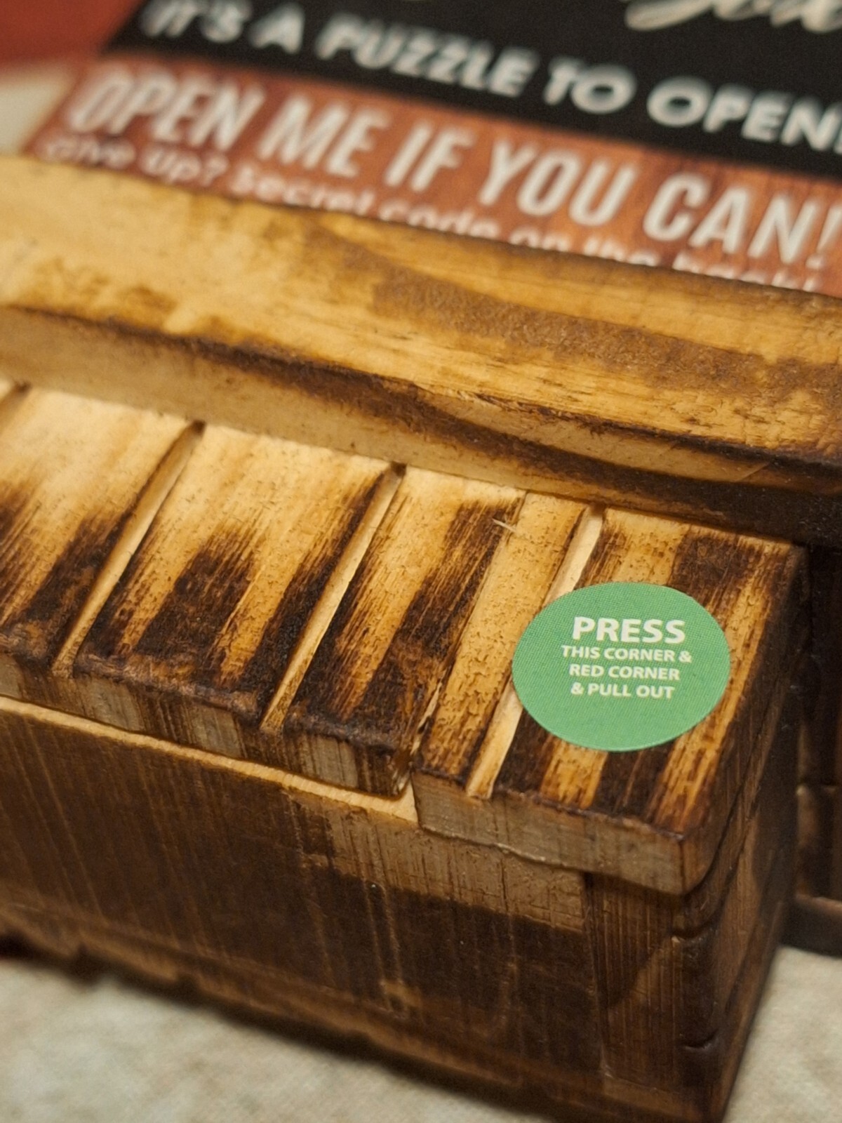 Wood Crate Magic Puzzle Box