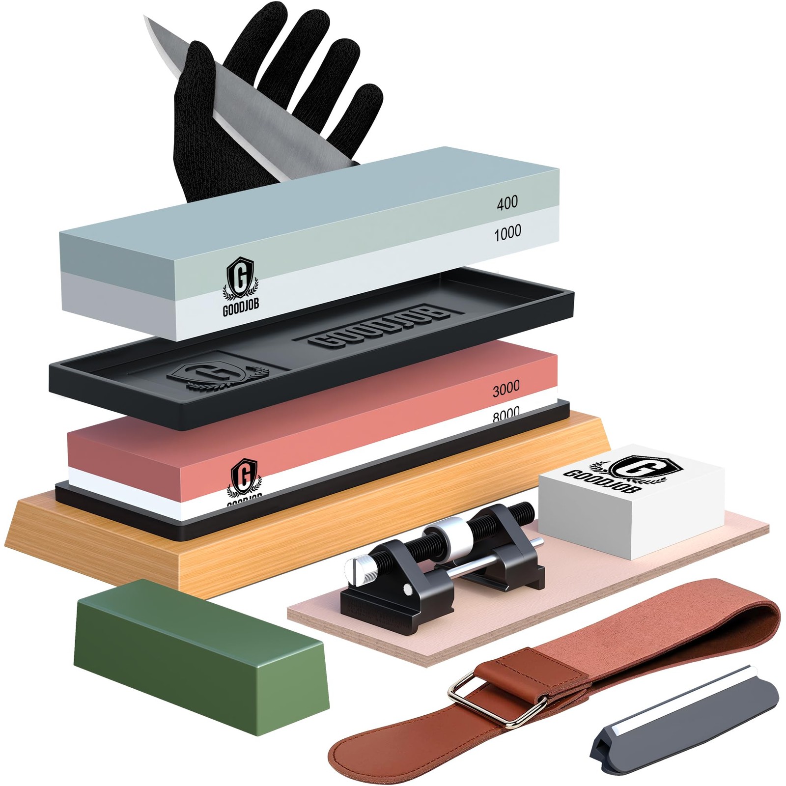 Complete Knife Sharpening Stone Kit - Premium Whetstone Knife Sharpener Stone...