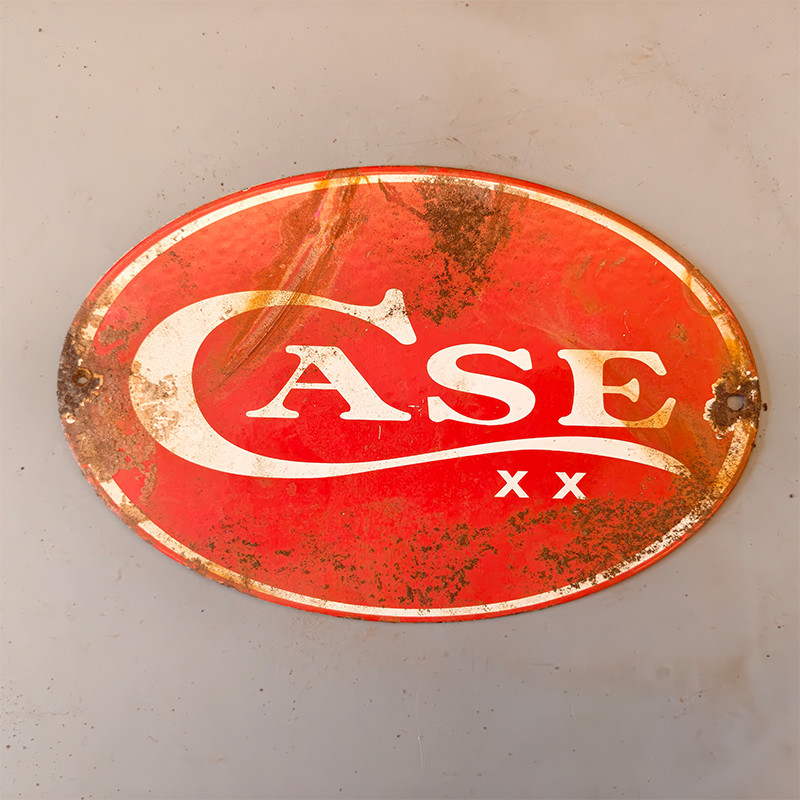 vintage Metal Case Knives Kitchen sign porcelain sign 6-9 inch oval metal sign