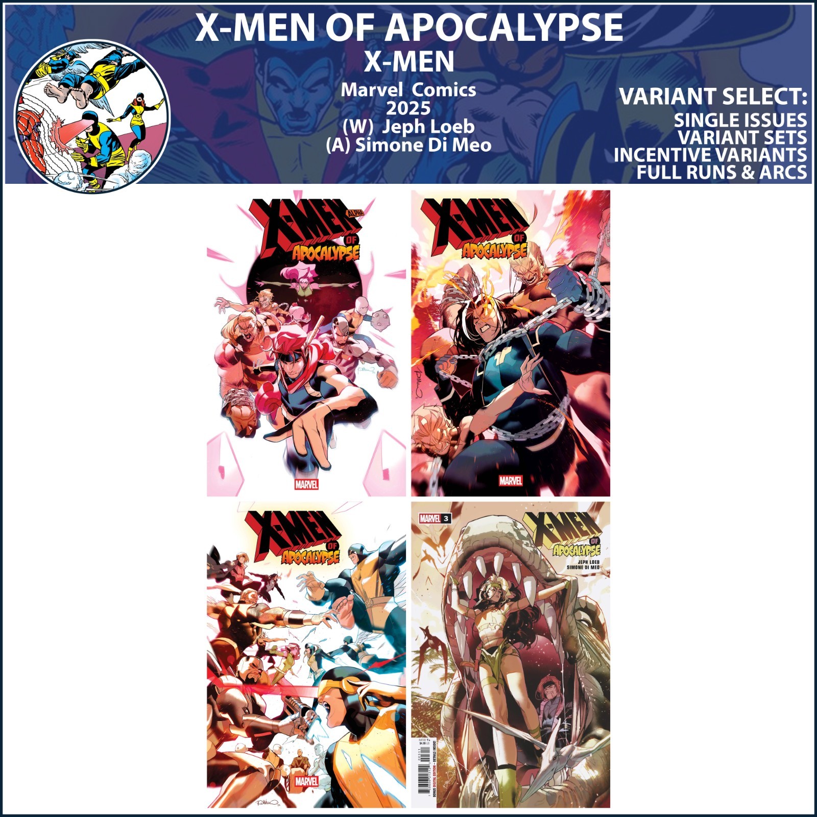 X-Men of Apocalypse (2025) #1 2 3 Alpha Marvel Comics COVER SELECT
