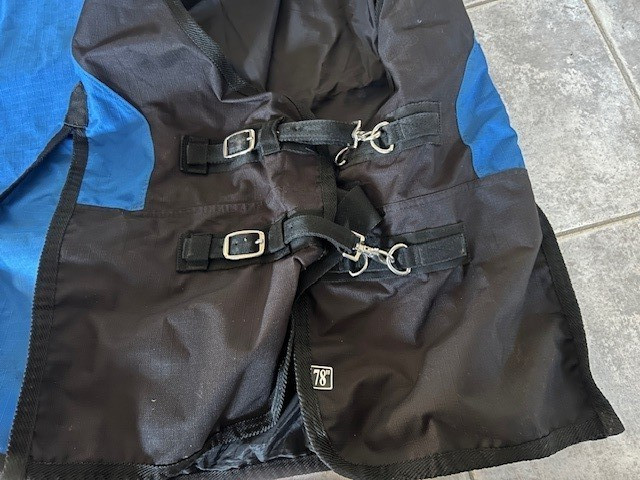 Turnout SHEET 78" Blue w/ Black Trim *VGC Jack's Tough1