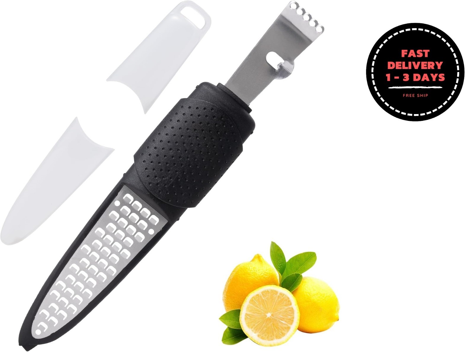 Rallador de limón con cuchilla acanalada, cítricos de acero inoxidable