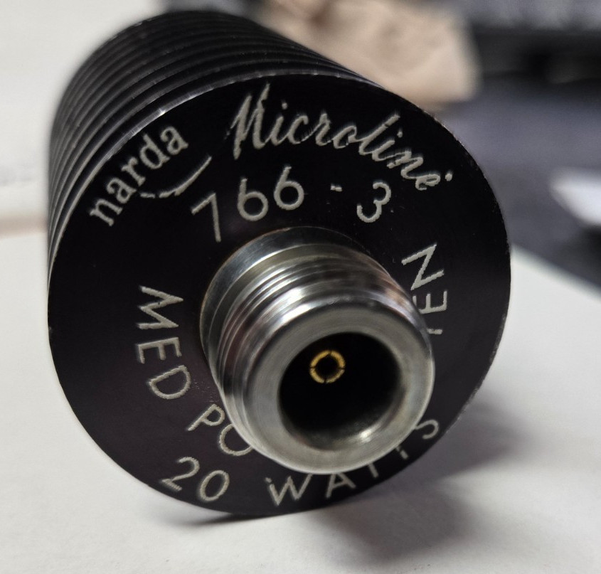 Nard Microline 766-3 attenuator Type N (M,F) 3 dB 20W 4GHz spec OK@ 11 see plots
