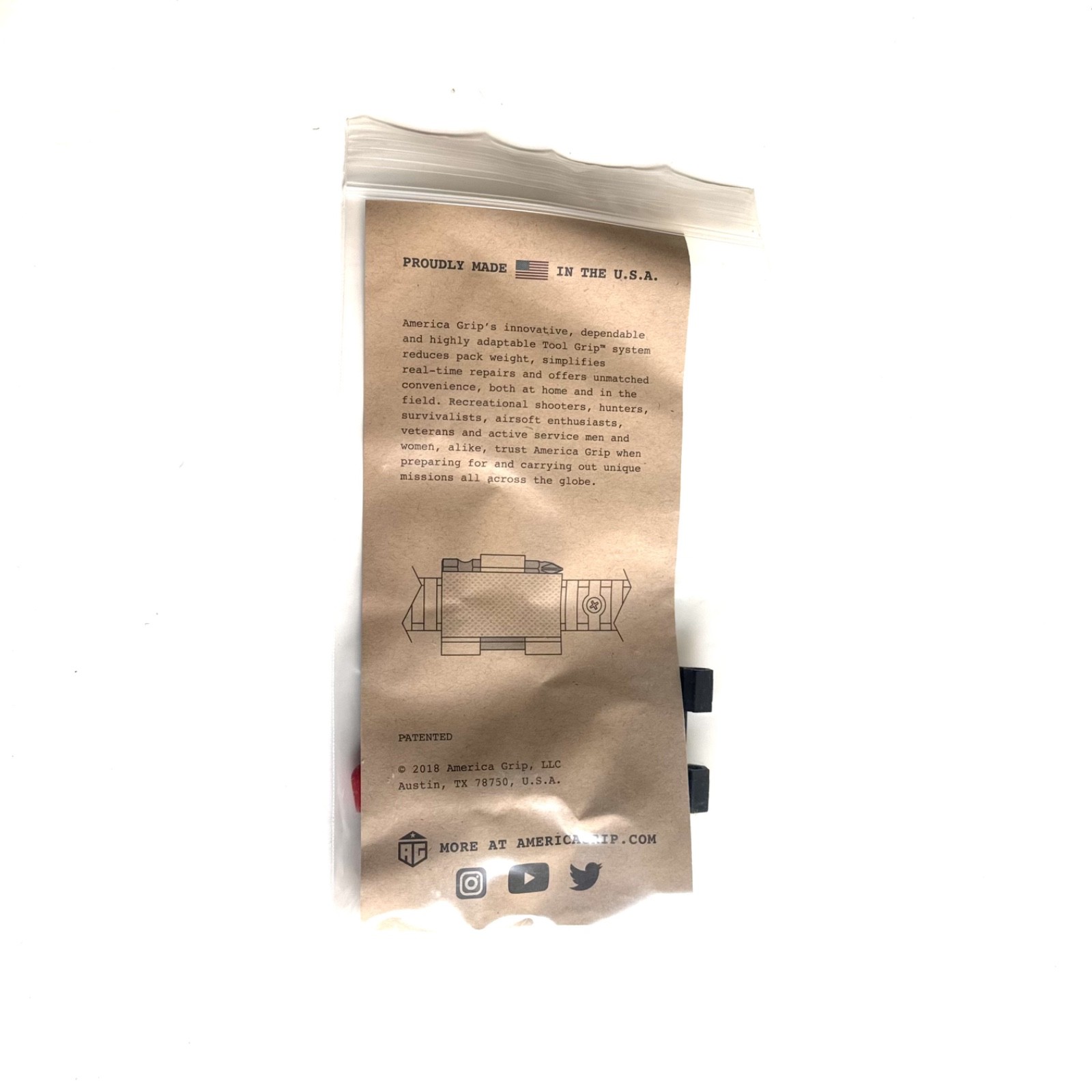 America Grip Lightweight Tool Grip Rail Mounted Kit Integrated NEW