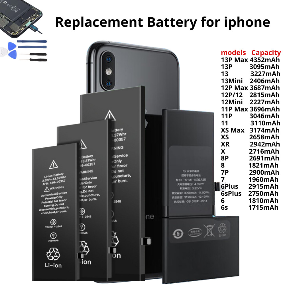 New Internal Battery Replacement For iPhone X XR XS XS Max 11 12 13 Pro Max Lot