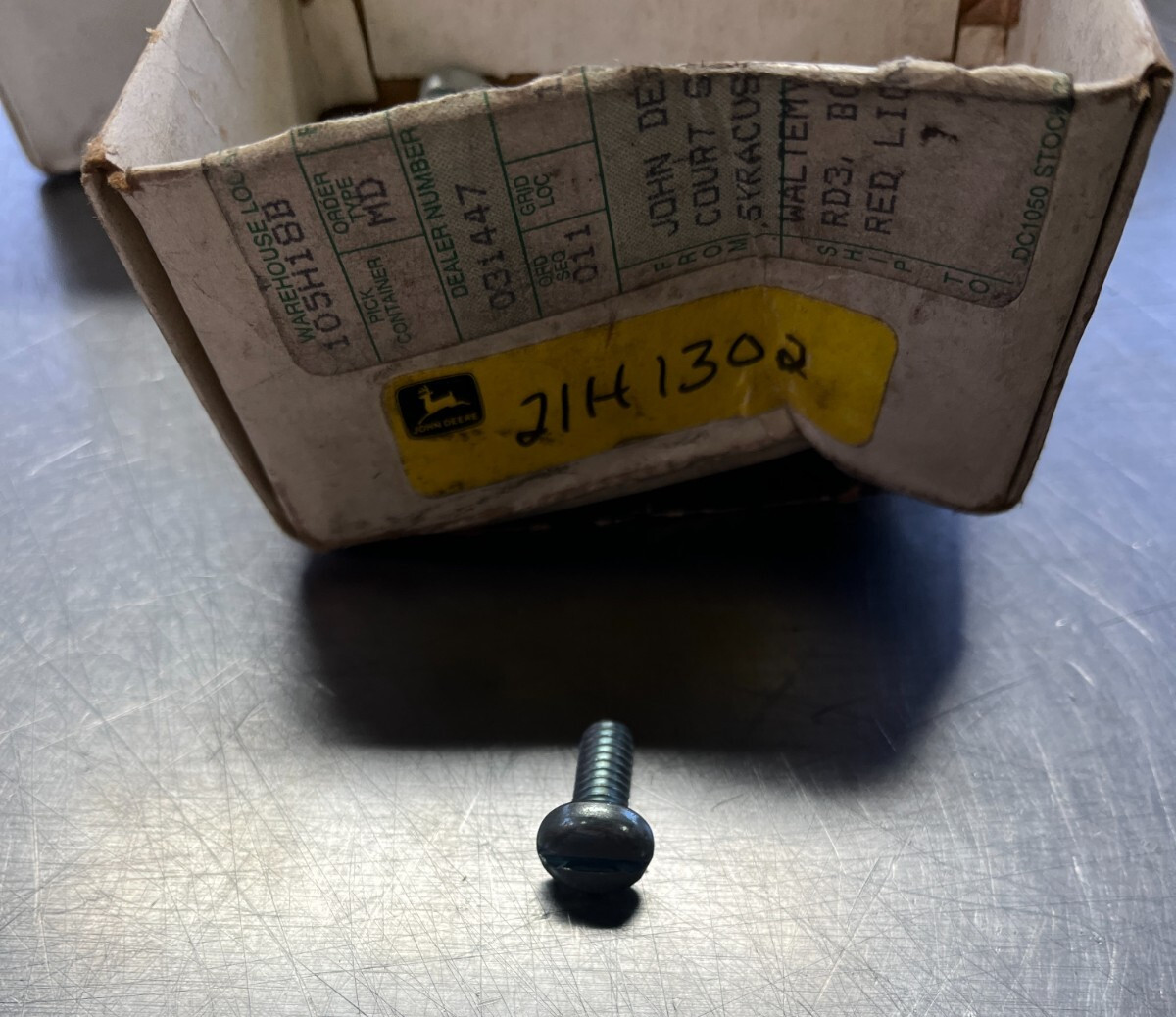 21H1302 Genuine OEM John Deere SCREW