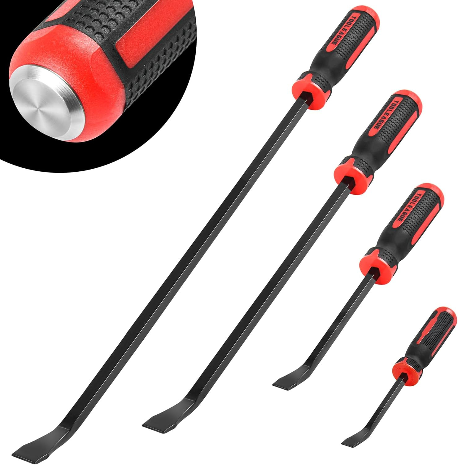 Utility 4Pcs Pry Bar Set 8" 12" 18" 24" Heavy Duty Mechanic Tools