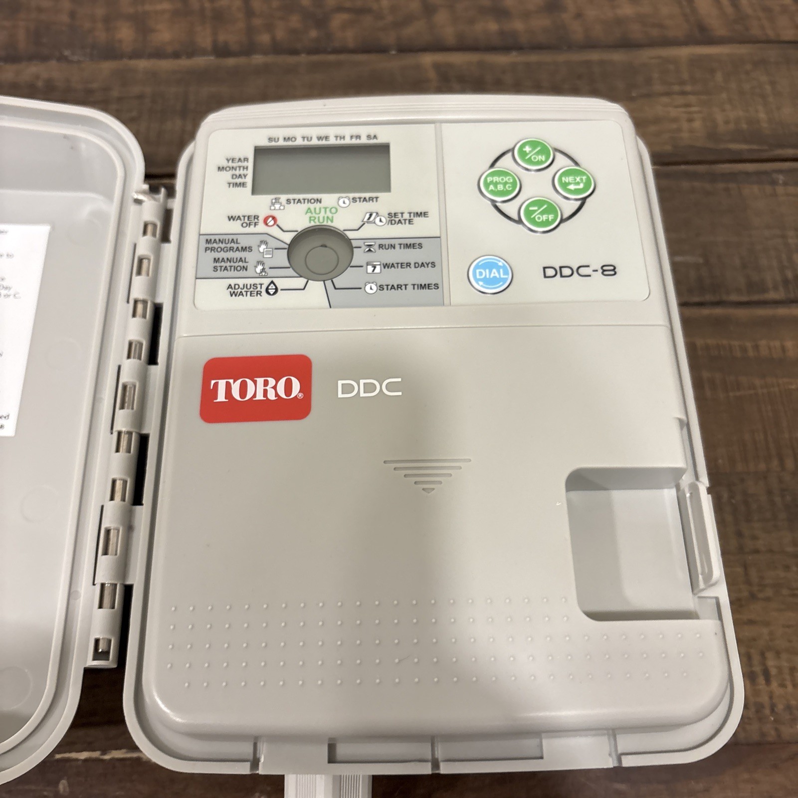 TORO 53808 DDC-8 ID OD Controller Timer Digital Dial 8 Zone Sprinkler Box