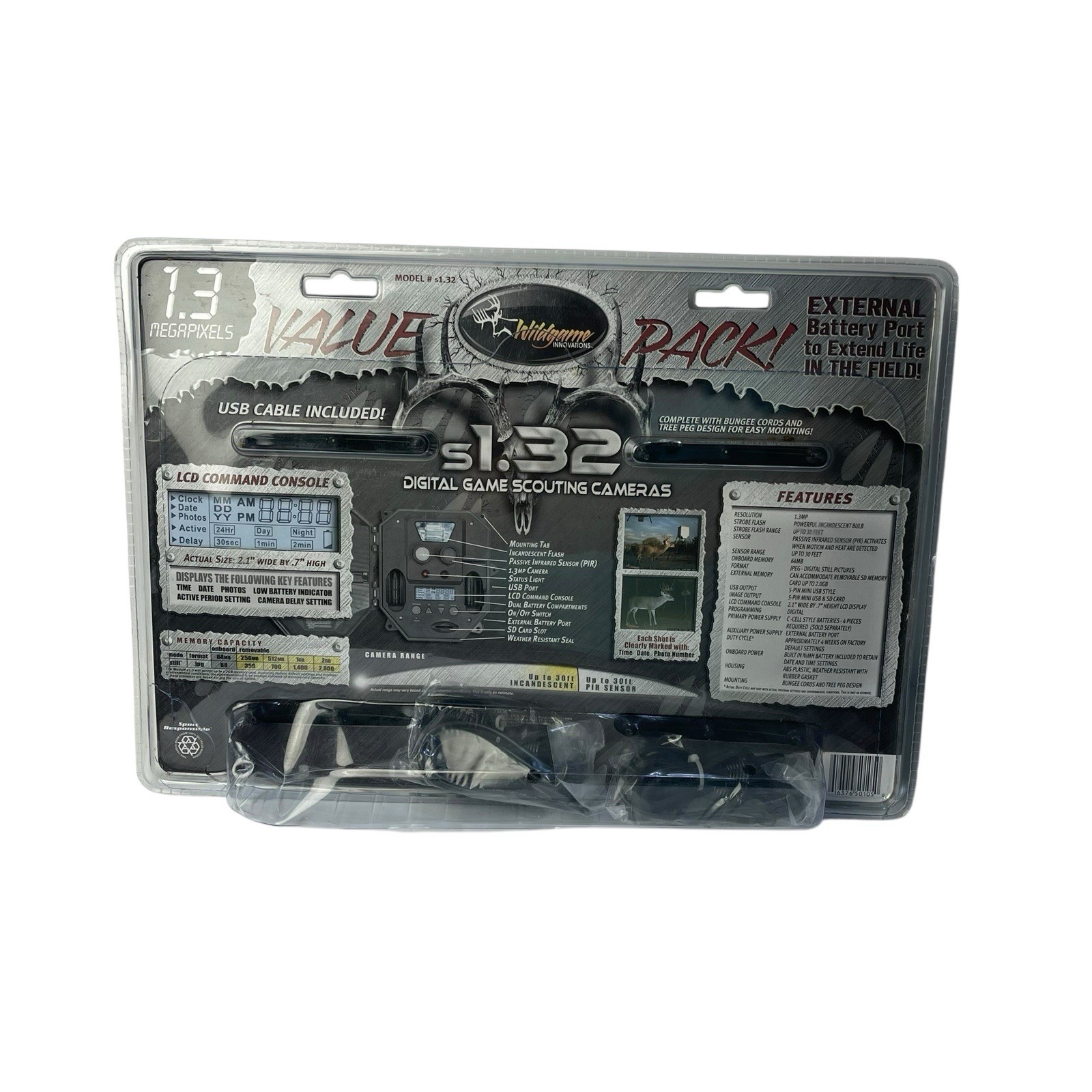 Wildgame Innovations 1.3 Megapixels Digital Camera Value Pack Model s1.32 NEW