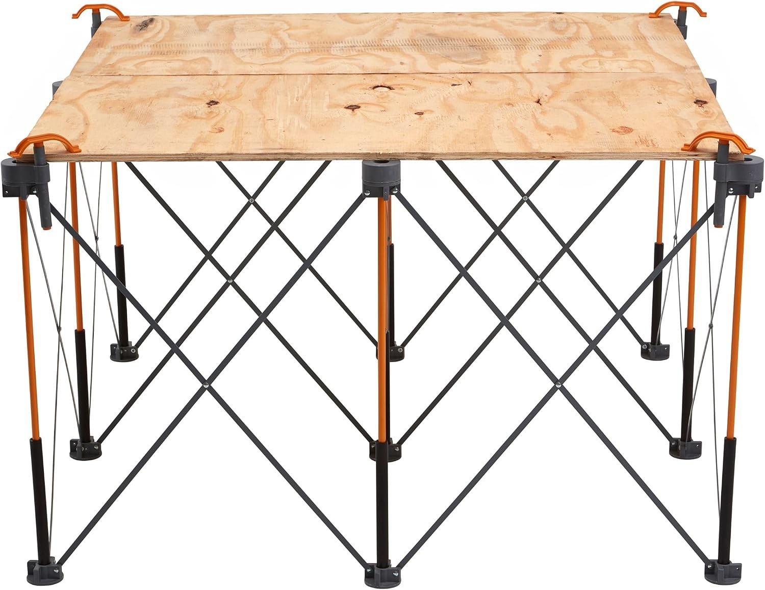 30in Folding Work Table Set No Assembly 9-Strut Collapsible Table
