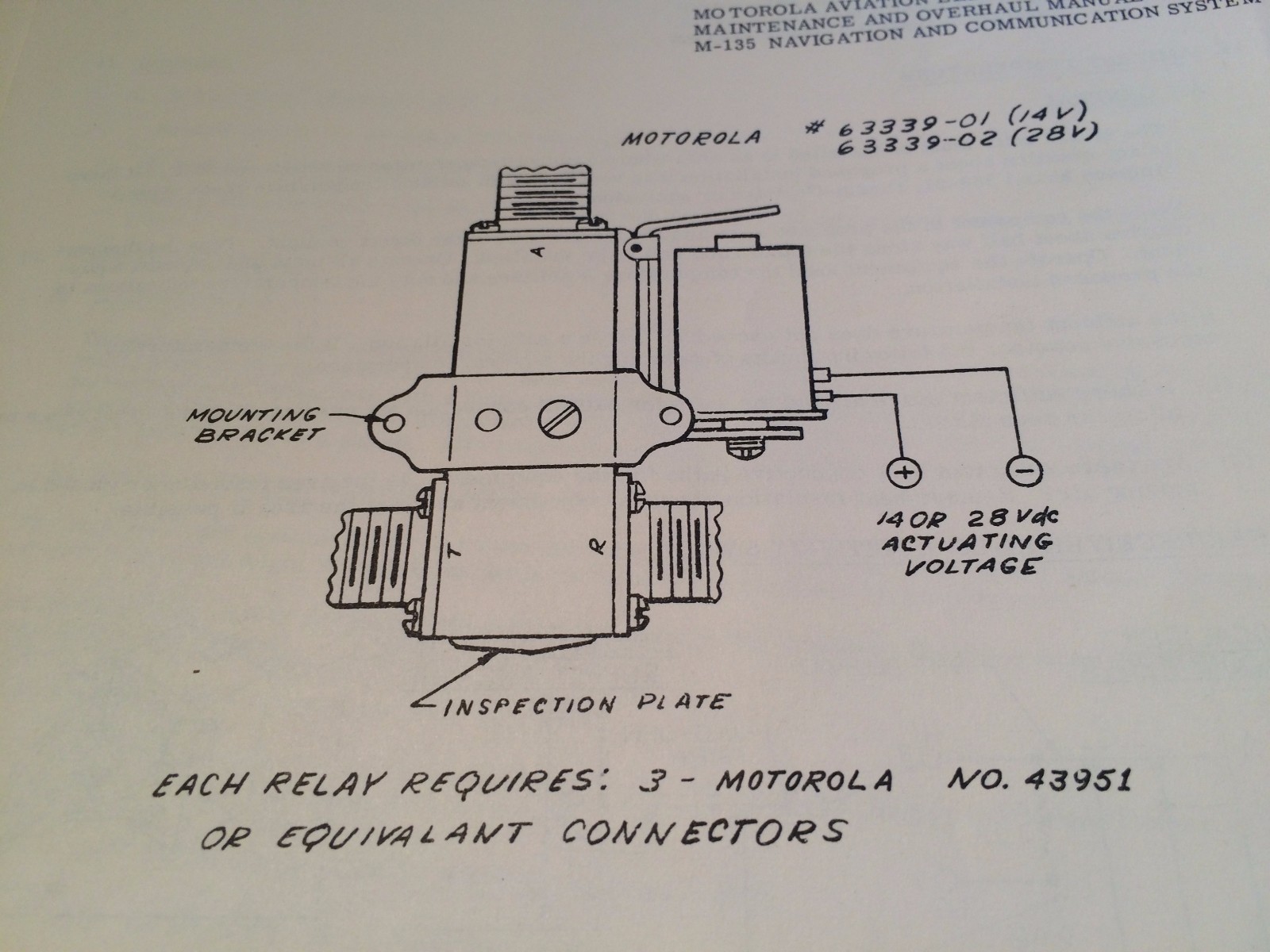 Motorola M-135 Nav Com Install Manual